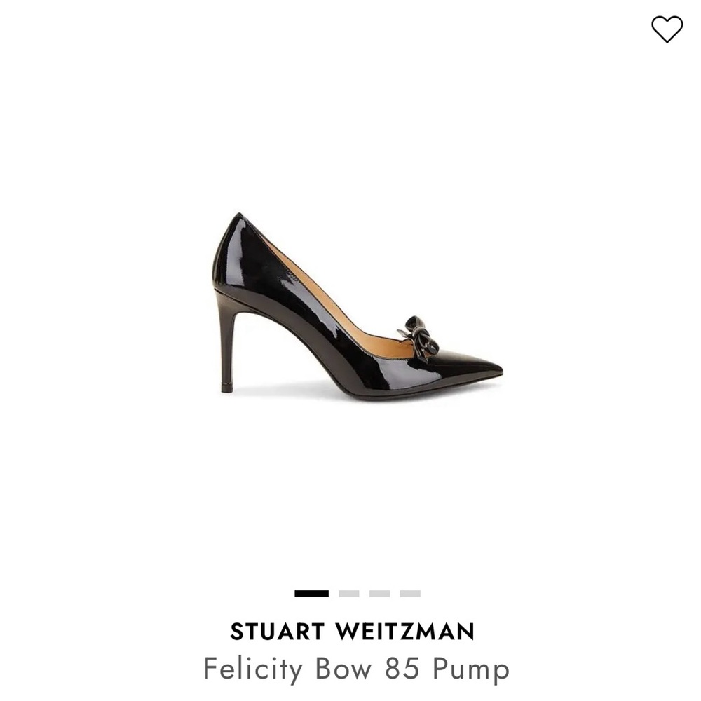Stuart Weitzman Black Patent Bow Heels NWT